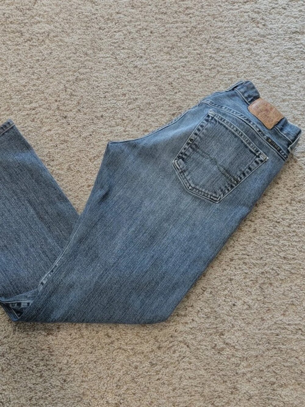 Lucky Brand Dungarees Jeans Women 12/31 Blue American Made Button Fly Easy Rider